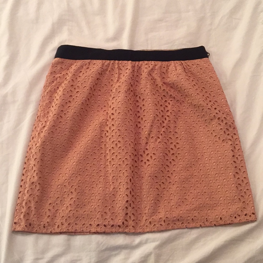 Light pink Loft pencil skirt.